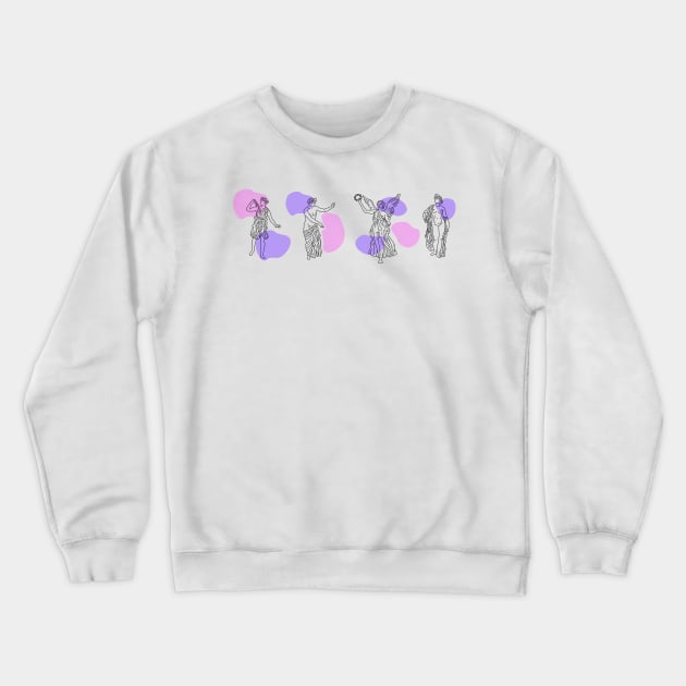 Greek Goddess purple Crewneck Sweatshirt by candelanieto